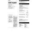 SONY CDX-A2001 Manual de Usuario