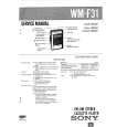 SONY WM-F31 Manual de Servicio