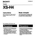 SONY XS-H4 Manual de Usuario