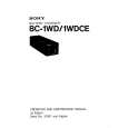 SONY BC1WD Manual de Servicio