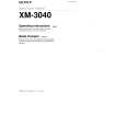 SONY XM-3040 Manual de Usuario