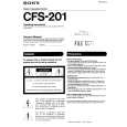 SONY CFS-201 Manual de Usuario