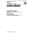SONY CDX-65 Manual de Usuario