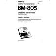 SONY BM-805 Manual de Usuario