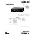 SONY MDX40 Manual de Usuario