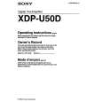 SONY XDP-U50D Manual de Usuario