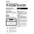 SONY TAAX391 Manual de Usuario