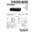SONY TC-K870ES Manual de Servicio