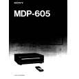 SONY MDP-605 Manual de Usuario