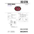 SONY XS-5726 Manual de Usuario