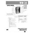 SONY WM34 Manual de Servicio