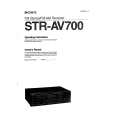 SONY STR-AV700 Manual de Usuario