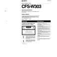 SONY CFS-W303 Manual de Usuario