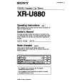 SONY XR-U880 Manual de Usuario