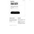 SONY XM-601 Manual de Usuario