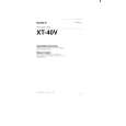 SONY XT-40V Manual de Usuario