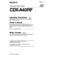 SONY CDX-A40RF Manual de Usuario