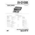 SONY XV-D1000 Manual de Usuario