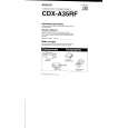SONY CDX-A35RF Manual de Usuario