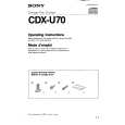 SONY CDX-U70 Manual de Usuario