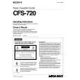 SONY CFS-720 Manual de Usuario
