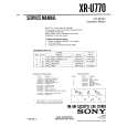 SONY XR-U770 Manual de Usuario