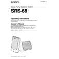 SONY SRS68 Manual de Usuario