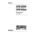 SONY UVW1600P VOLUME 1 Manual de Servicio