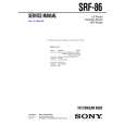 SONY SRF86 Manual de Servicio