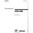 SONY CFD-540 Manual de Usuario