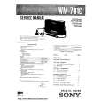 SONY WM-701C Manual de Usuario