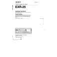 SONY EXR-25 Manual de Usuario