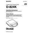 SONY D-824K Manual de Usuario