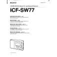 SONY ICF-SW77 Manual de Usuario
