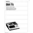 SONY BM-75 Manual de Usuario