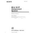 SONY MHC-RXD10AV Manual de Usuario