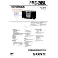 SONY PMC205 Manual de Servicio