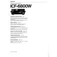 SONY ICF-6800W Manual de Usuario