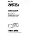 SONY CFS-209 Manual de Usuario