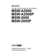SONY MSW-A2000 Manual de Usuario
