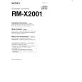 SONY RMX2001 Manual de Usuario
