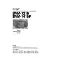 SONY BVM1316 Manual de Usuario