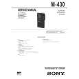 SONY M430 Manual de Servicio