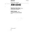 SONY XM-5540 Manual de Usuario