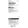 SONY WM-SXF16 Manual de Usuario