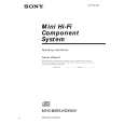 SONY MHC-BX6AV Manual de Usuario