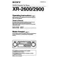 SONY XR-2600 Manual de Usuario