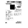 SONY KPRS53MH1 Manual de Servicio