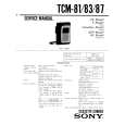 SONY TCM87 Manual de Servicio