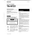 SONY TAN721 Manual de Usuario